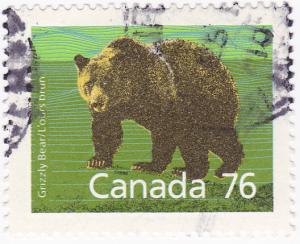 Canada - 1988 -Animals -Brown Bear 76c - Used SG 1275