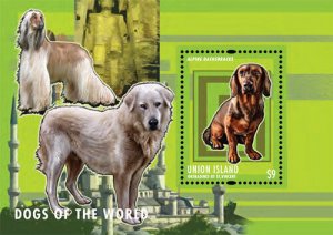 Union Island 2013 - Dogs of the World - Souvenir Stamp sheet - MNH