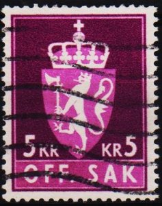 Norway. 1955 5k  S.G.0488  Fine Used