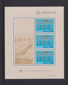 Portugal  Azores  #344a  MNH    1984  sheet  Europa
