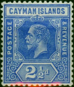 Cayman Islands 1914 2 1/2d Bright Blue SG44 Fine LMM