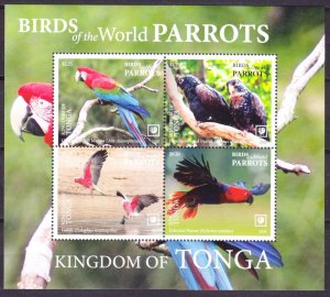 2020 Tonga 2335-2338/B135 Birds - Parrots 16,00 €