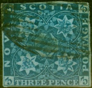 Nova Scotia 1851 3d Deep Blue SG2 Good Used