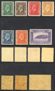 Canada SG319/25 1932-33 KGV Set of 7 Mixture of M/M and U/M