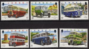 Thematic stamps JERSEY  1998 BUSES 844/9 mint