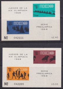 Mexico (1968) #C336a, C338a MNH