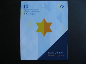 Canada 2017 recalled Hanukkah stamp booklet of 10 MNH Ut 3051a, BK686