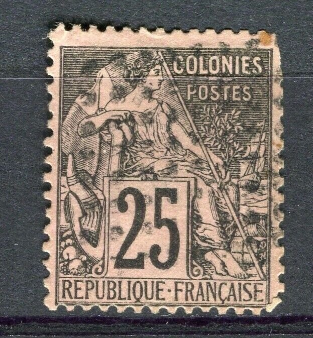 FRANCE; 1881 COLONIES Commerce issue fine used 25c. value
