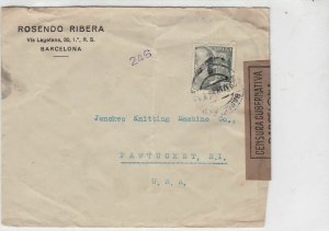 spain  1945 censor stamps cover ref 19323