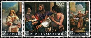 San Marino MNH Strip 663a St. Francis 1967