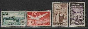 $French Morocco Sc#C42-C45 M/NH/VF, complete set, Cv. $20