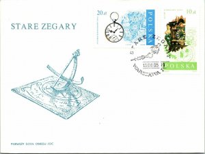 Poland 1988 FDC - Old Clocks - F12620