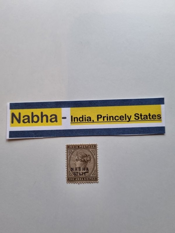 Nabha Queen Victoria (1819-1901) - overprinted