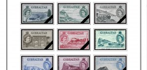 COLOR PRINTED GIBRALTAR 1886-2010 STAMP ALBUM PAGES (197 illustrated pages)