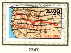 SC# 2747 - (29c) - Oregon Trail, used single in album