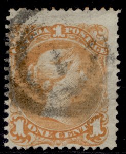 CANADA QV SG56a, 1c orange-yellow, FINE USED. Cat £100.