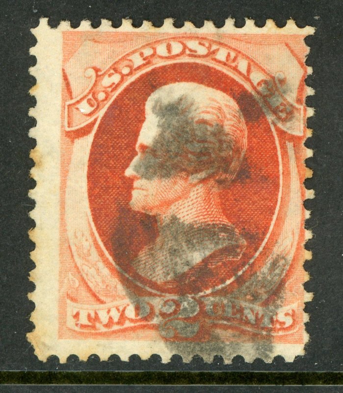 USA 1875 Jackson 2¢ Vermillion Scott # 178 VFU M96