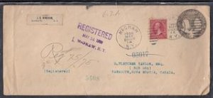 United States - Nov 1900 Mc Graw, NY Registered Cover to Canada