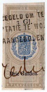 (I.B) Netherlands Revenue : Duty Stamp 3G (Plakzegel)