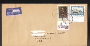 South Africa to Columbus OH 1983 Airmail cover 