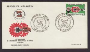 Madagascar 423 Labor 1969 U/A FDC