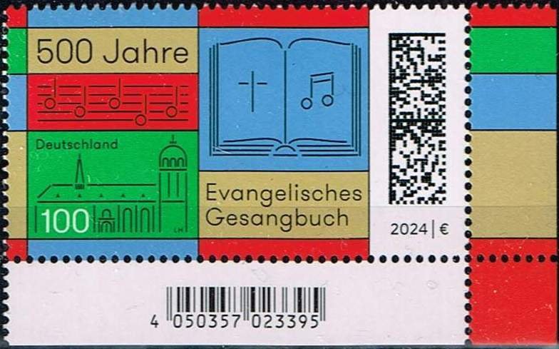 Germany 2024,Sc.# MNH, Evangelical Church Songbook, 500 Years, Mi#3809