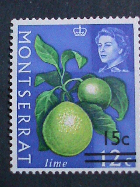MONTSERRAT STAMP-1968 SC#193-8 COLORFUL BEAUTIFUL FRUITS MNH SURCHARGE SET VF