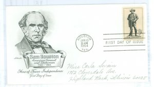 US 1242 1964 Sam Houston, pencil address