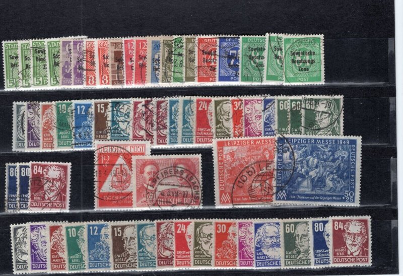 GERMANY 1945-1948 ALLIED OCCUPATION ZONES LOVELY COLLECTION MNH/MH/VFU