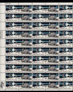 US 1434-35 8c A Decade of Achievement in Space Mint Stamp Sheet OG NH