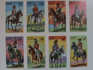 STAFFA SCOTLAND STAMP: SOLDIERS  ON HORSES IMPERF- MNH - MINI SHEET