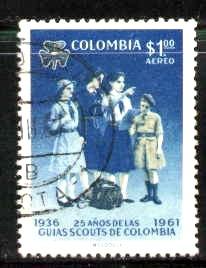 Girl Scouts, Colombia stamp SC#C437 used