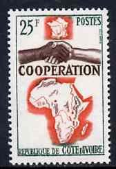 IVORY COAST - 1964 - African Cooperation - Perf Single Stamp - Mint Never Hinged