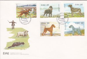 Ireland # 563-567, Various Breeds of Dogs, First Day Cover