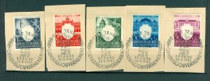 Germany. Poland. Third Reich.1943 Set On Paper. Krakau 26.10.43 .Scott.NB 28-32