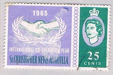 St Kitts Nevis & Anguilla 166 Used Coronation Year 1965 (BP52707)