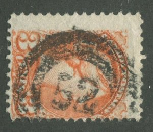 CANADA #37 USED SMALL QUEEN 2-RING NUMERAL CANCEL 52