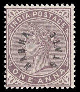 India - Nabha 1885 QV 1a brown-purple mint lightly hinged. SG 2. Sc 2.