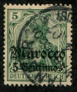 Germany Offices Morocco SC# 34 Germania 5c o/p on 5pf Used
