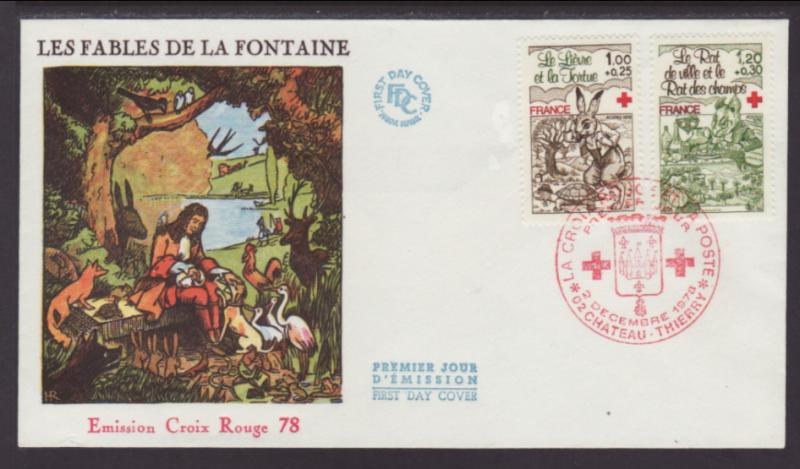 France B512-B513 Fairy Tales 1978 U/A FDC
