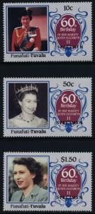 Tuvalu Funafuti 52-4 Specimen o/p MNH Queen Elizabeth 60th Birthday