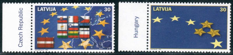 Latvia  #592-593  Mint NH CV $2.50