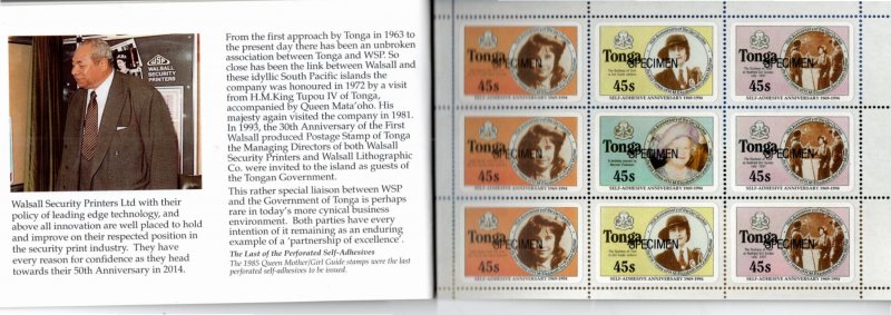 Tonga 1994 MNH Sc 870 souvenir booklet SPECIMEN