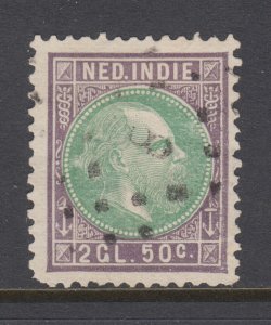 Netherlands Indies Sc 16 used. 1870 2.50g green & violet, top value to set, F-VF