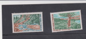 St. Pierre & Miquelon, Scott #384-385 MNH Trees Cat $10.00