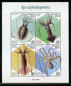 NIGER 2021 CEPHALOPODES SHEET MINT NEVER HINGED