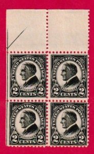 US SCOTT#610 1923 2c WARREN G. HARDING - BLOCK OF [4] - MNH