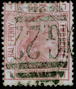 SG141, 2½d rosy mauve plate 17, USED. Cat £300++. WMK INV. LL