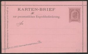 Austria Rohrpost RK3 Pneumatic Mail Postal Stationery Cardletter UNUSED 107860