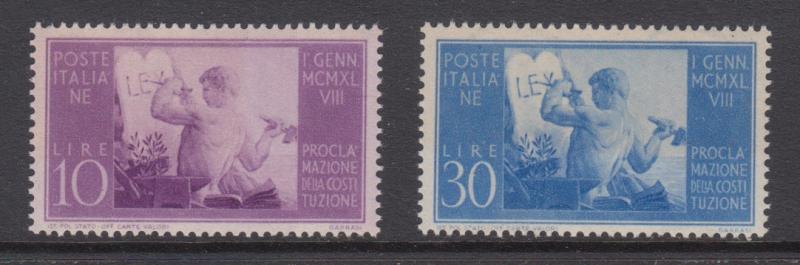 Italy     #493-94    mnh     cat  $6.50